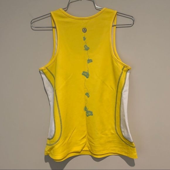 Yellow & White Lululemon Tank Top - Picture 3 of 6